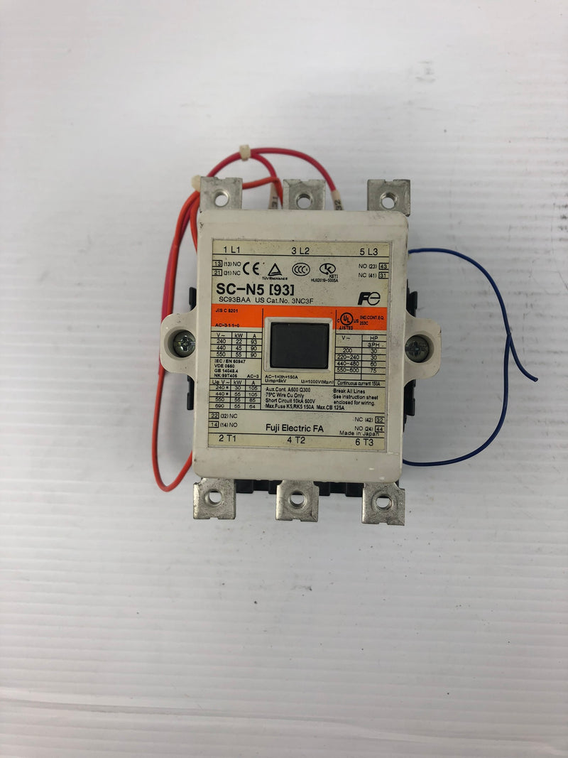 Fuji 3NC3F SC-N5[93] Electrical Contactor 3 Ph