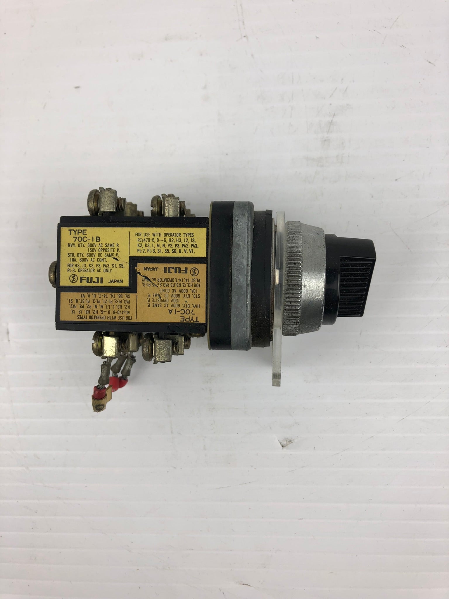 Fuji 70C-IB 70C-IA Selector Switch Black with Stand By Normal Selection 600VAC