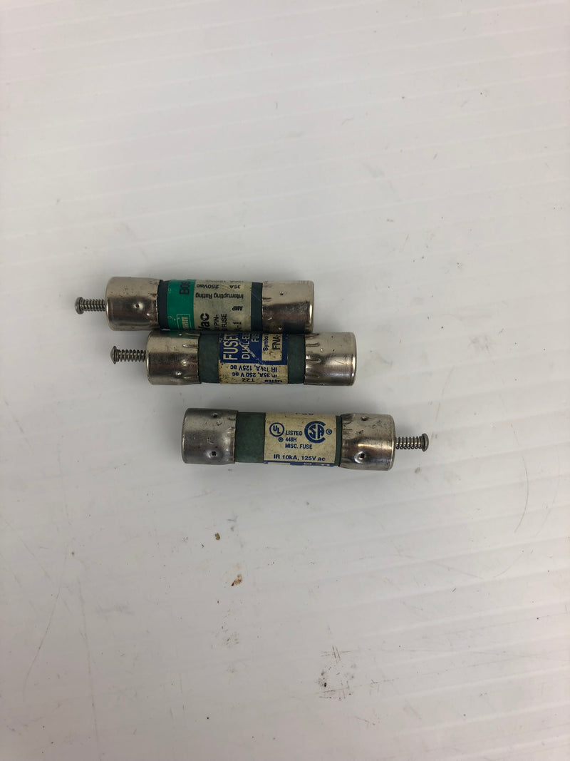 Fusetron FNA-1 Dual-Element Fuse - Lot of 3