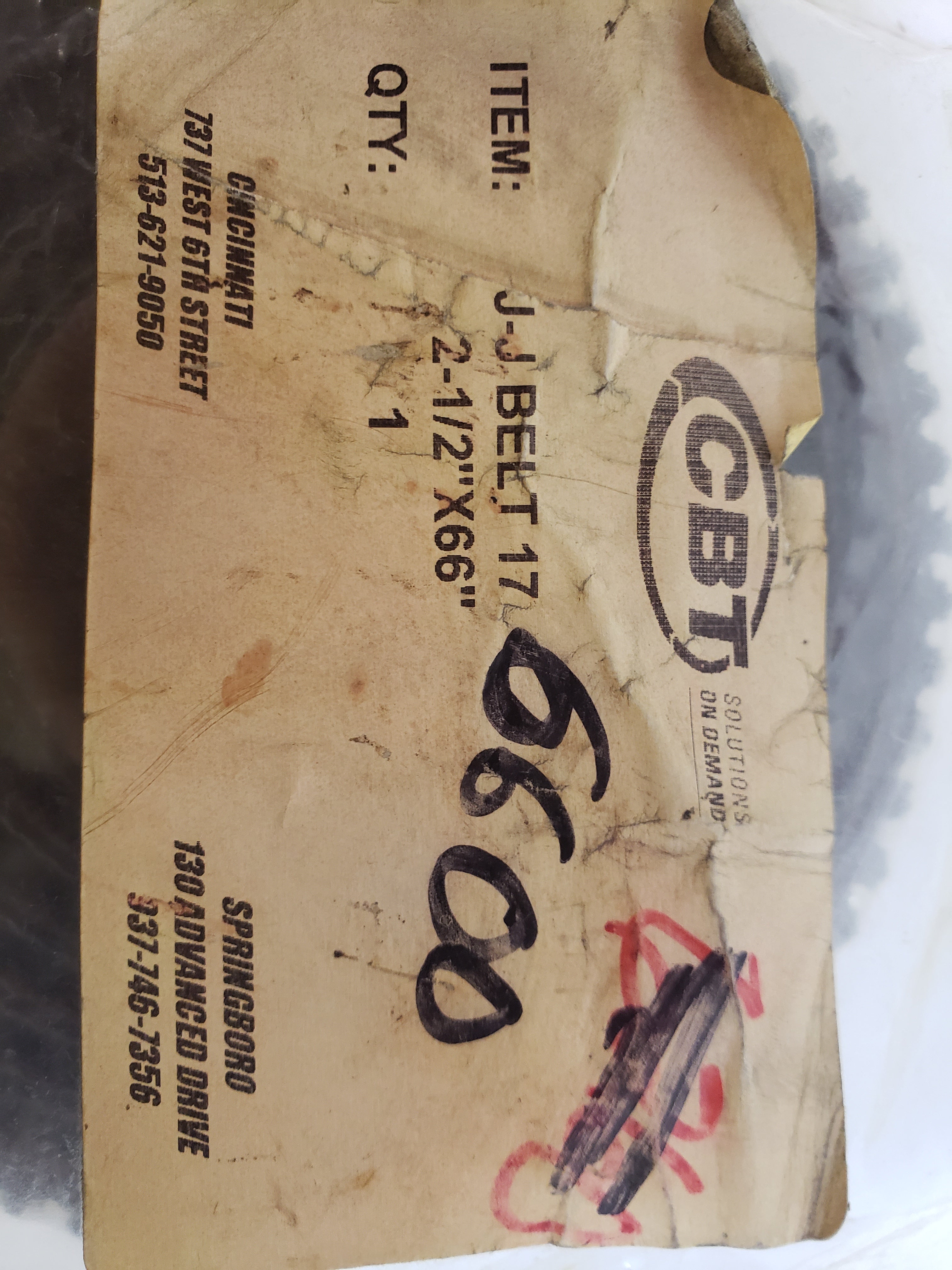 CBT-Solutions on Demand Belt J-J Belt 17 6600