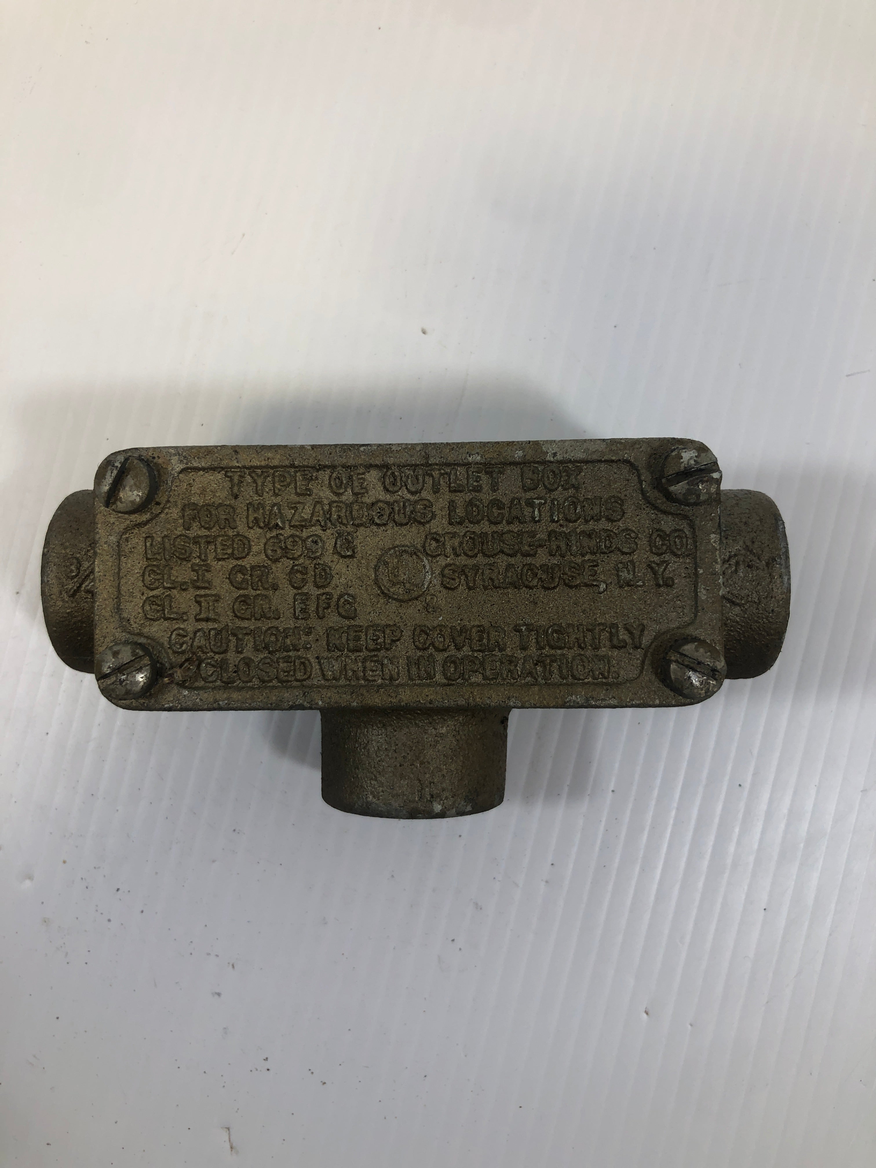 Crouse-Hinds Type OE Condulet Outlet Box for Hazaedous Locations 3/4"