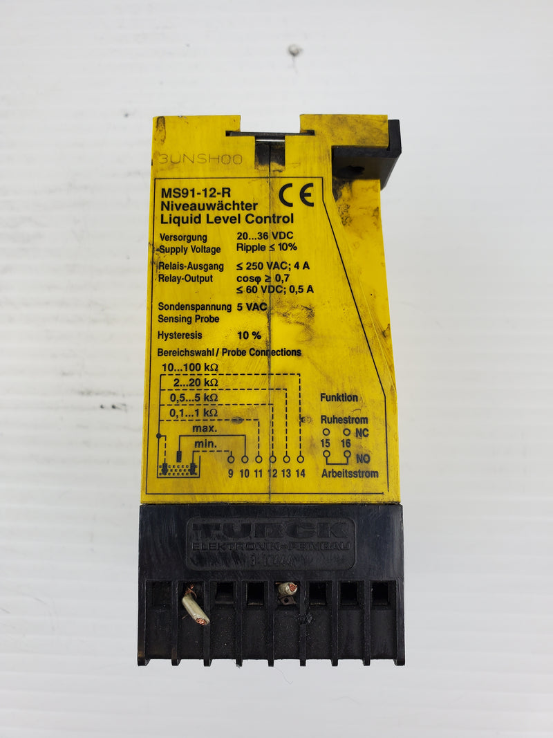 Turck MS91-12-R Liquid Level Control Relay 3UNSH00