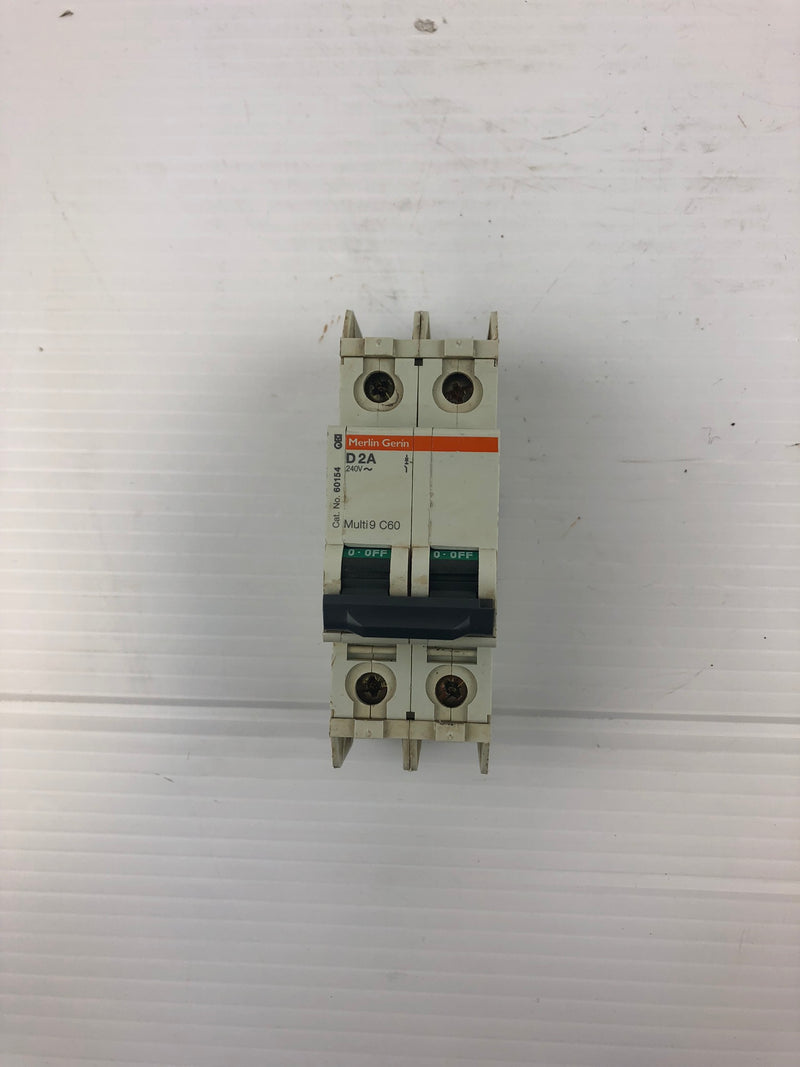 Merlin Gerin D2A Circuit Breaker 240V~ 2P Multi 9 C60 60154