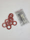 Red Rubber Gaskets 1.5" outer .25MM inner (Lot of 10)