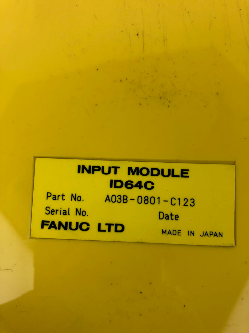 Fanuc A03B-0801-C123 Input Module ID64C