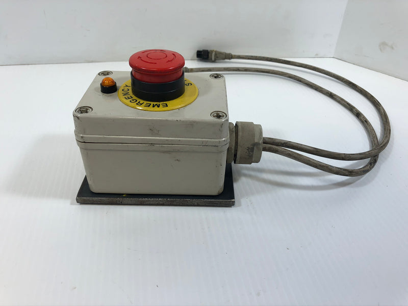 Emergency Stop Button Switch Right Mount with (2) Kuramo KRL-45/CM Cables