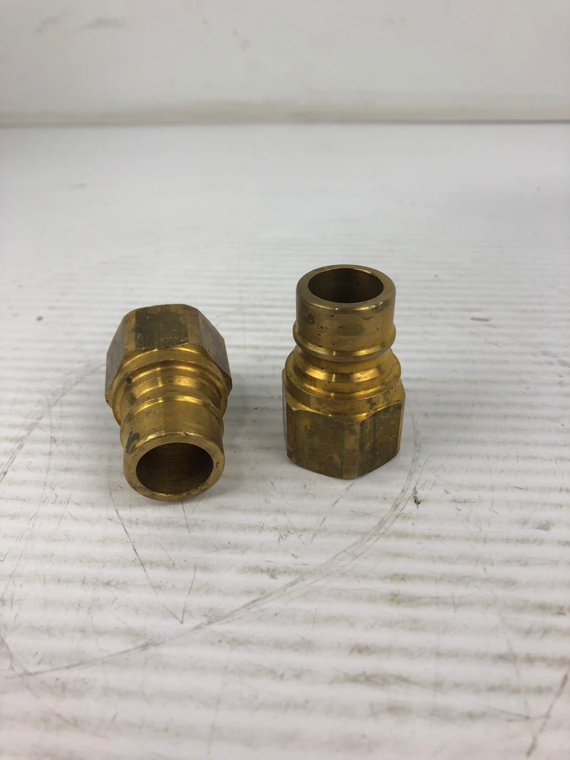 Dixon V6F6-B-E 3/4" H-Nipple NPTF Brass Fitting - Lot of 2