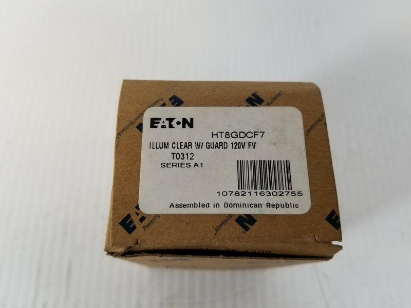 Eaton HT8GDCF7 Pushbutton Illuminated Guarded 120V