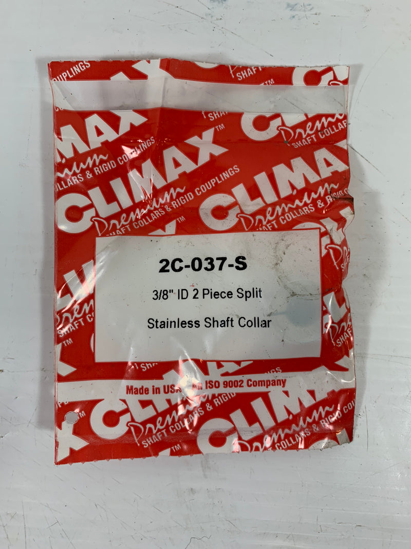 Climax Stainless Shaft Collar 2C-037-S 3/8" ID 2 Piece Split
