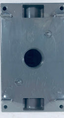 BWF Gray Three Hole 1/2" All Weather Receptacle Box B-5V