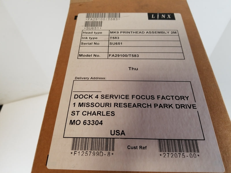 Linx FA29100/T583 MK9 Printhead Assembly 2M