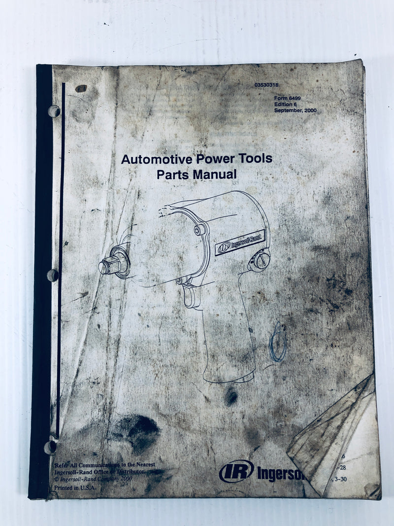 Ingersoll Rand Automotive Power Tools Parts Manual Illustrated