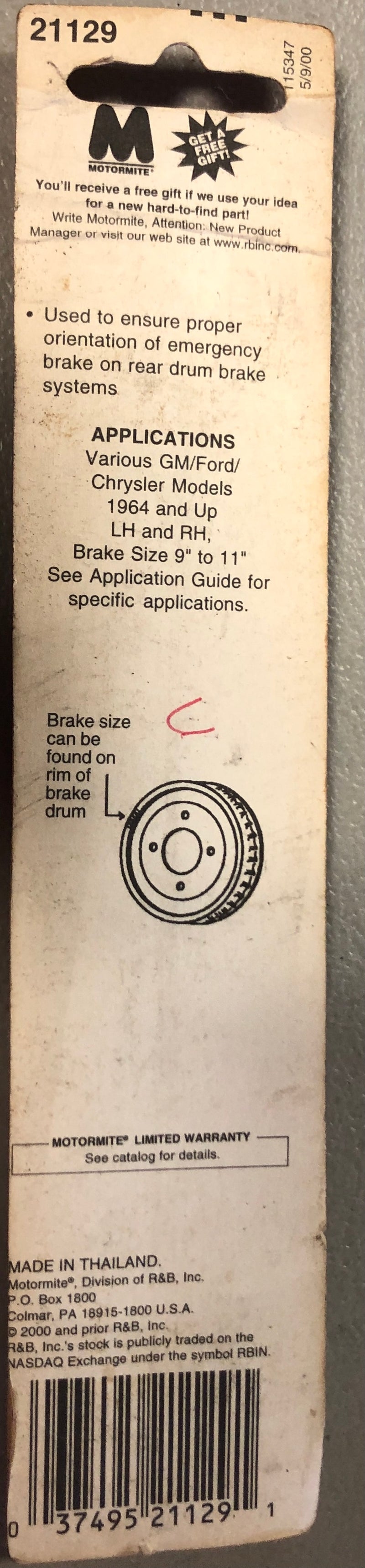 HELP! Drum Brake Bar GM Ford Chrysler 21129