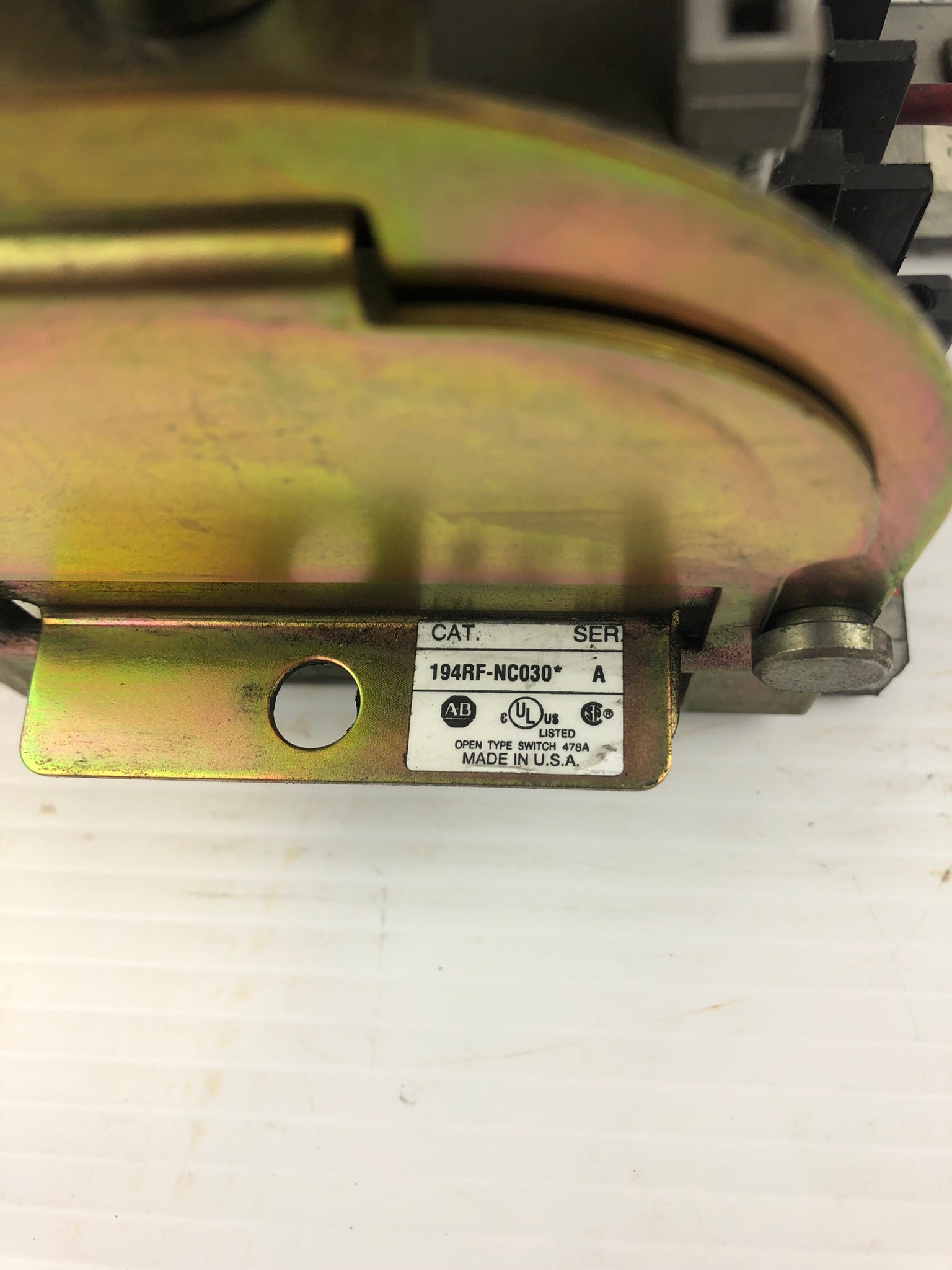 Allen-Bradley 194RF-NC030* Ser A Fused Disconnect Switch Mounted