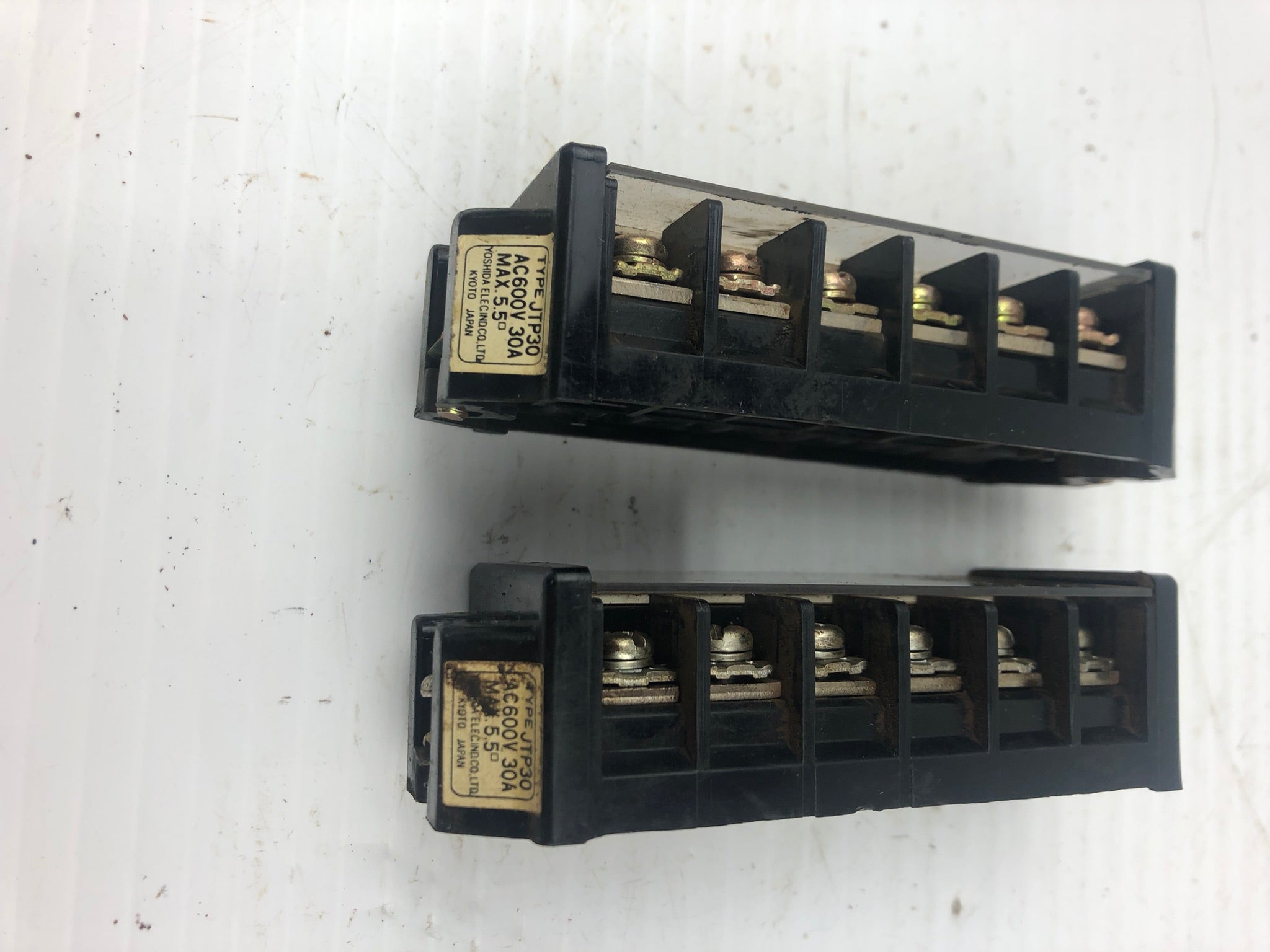 Yoshida Electric JTP30 Terminal Block 30A 6 Pole (Lot of 2)