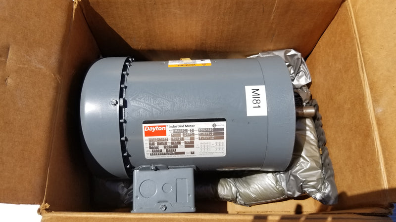 Dayton Industrial A.C. Motor 3N466C 3 Phase 1 HP 1725/1425 RPM