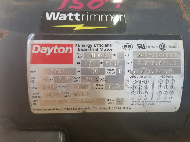 Dayton 4LX05 2 Horsepower Electric Motor