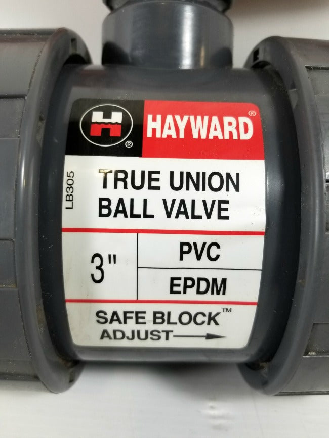 Hayward TB1300SE True Union Ball Valve 3" Non-threaded PVC Socket with Handle