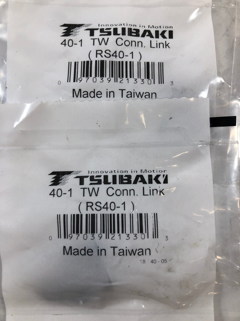 Tsubaki Connecting Link 40-1 RS40-1 (Lot of 10 )