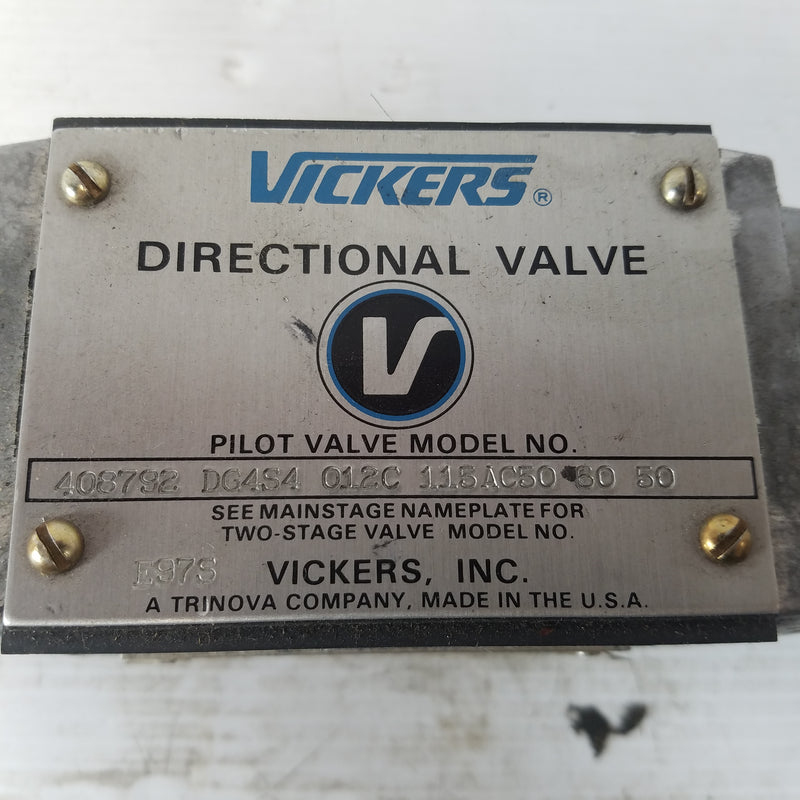 Vickers 408792 DG4S4 012C 115AC50 60 50 Directional Hydraulic Solenoid Valve