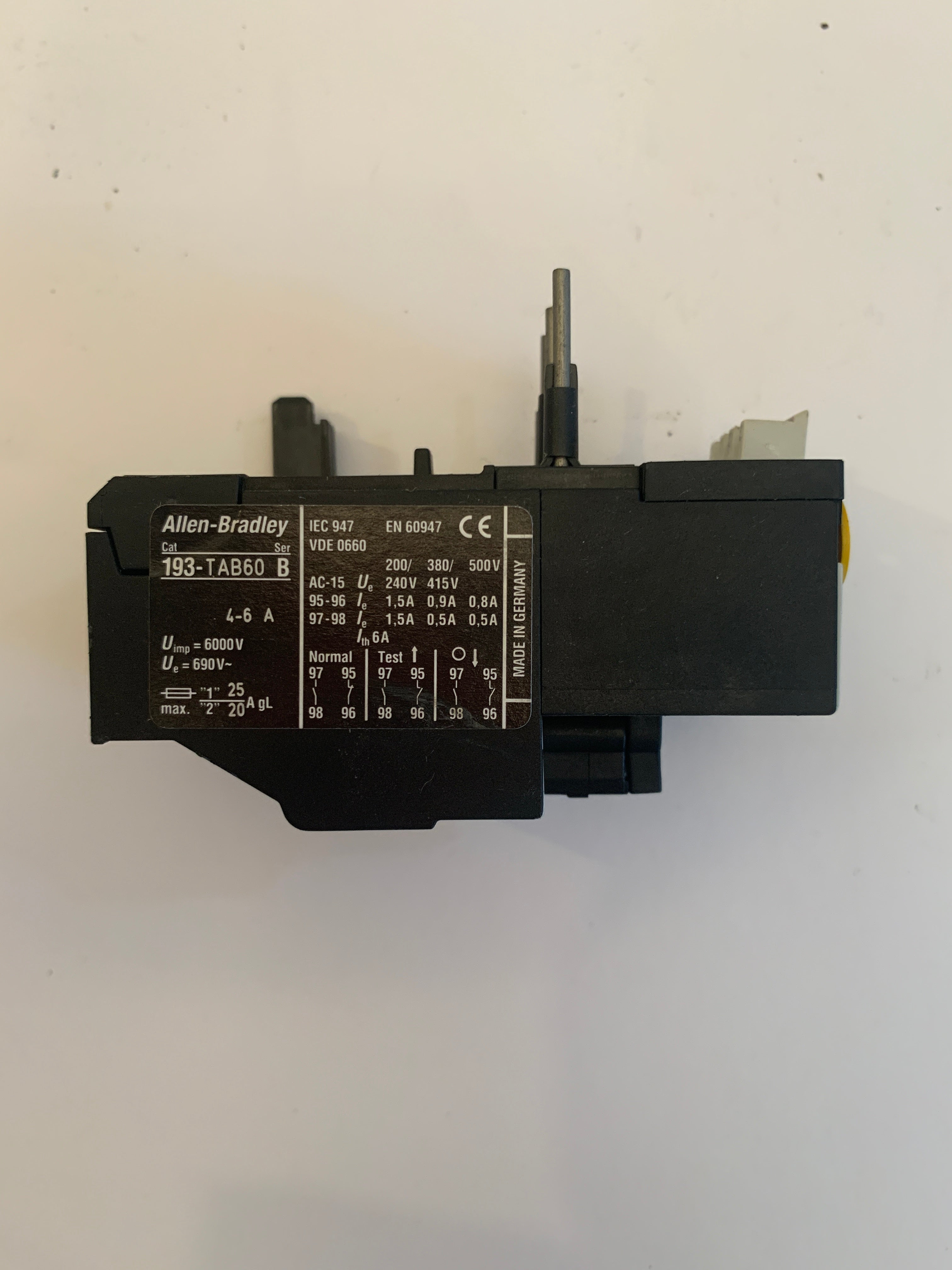 Allen-Bradley Overload Relay 193-TAB60 Series B IEC 947