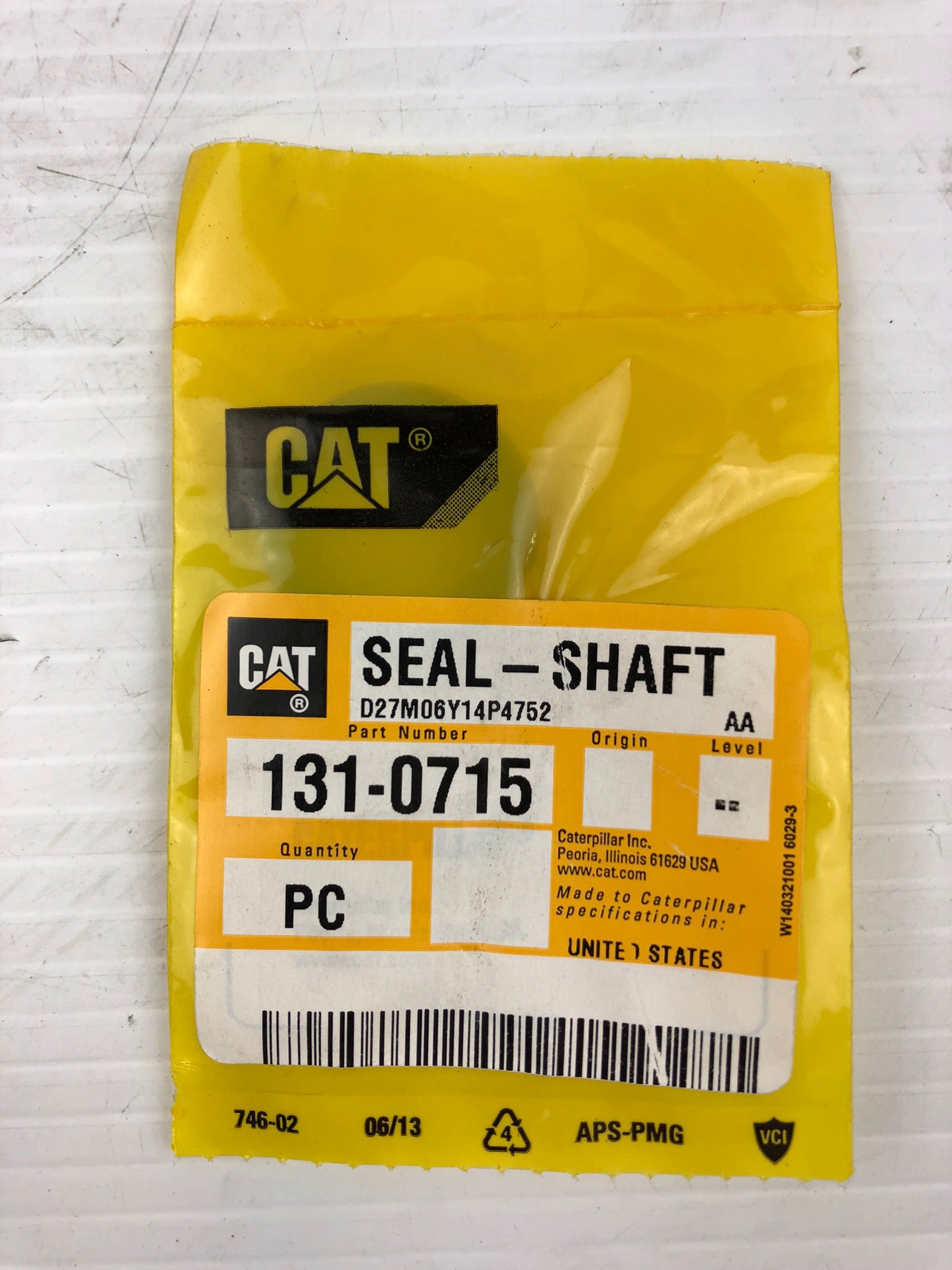 CAT 131-0715 Seal Shaft Caterpillar 1310715 CP-533D CP-563D CS-531D CS-533D