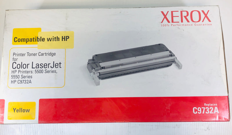 Xerox Color Laser Jet Printer Toner Cartridge Yellow C9732A for HP 5500 Series