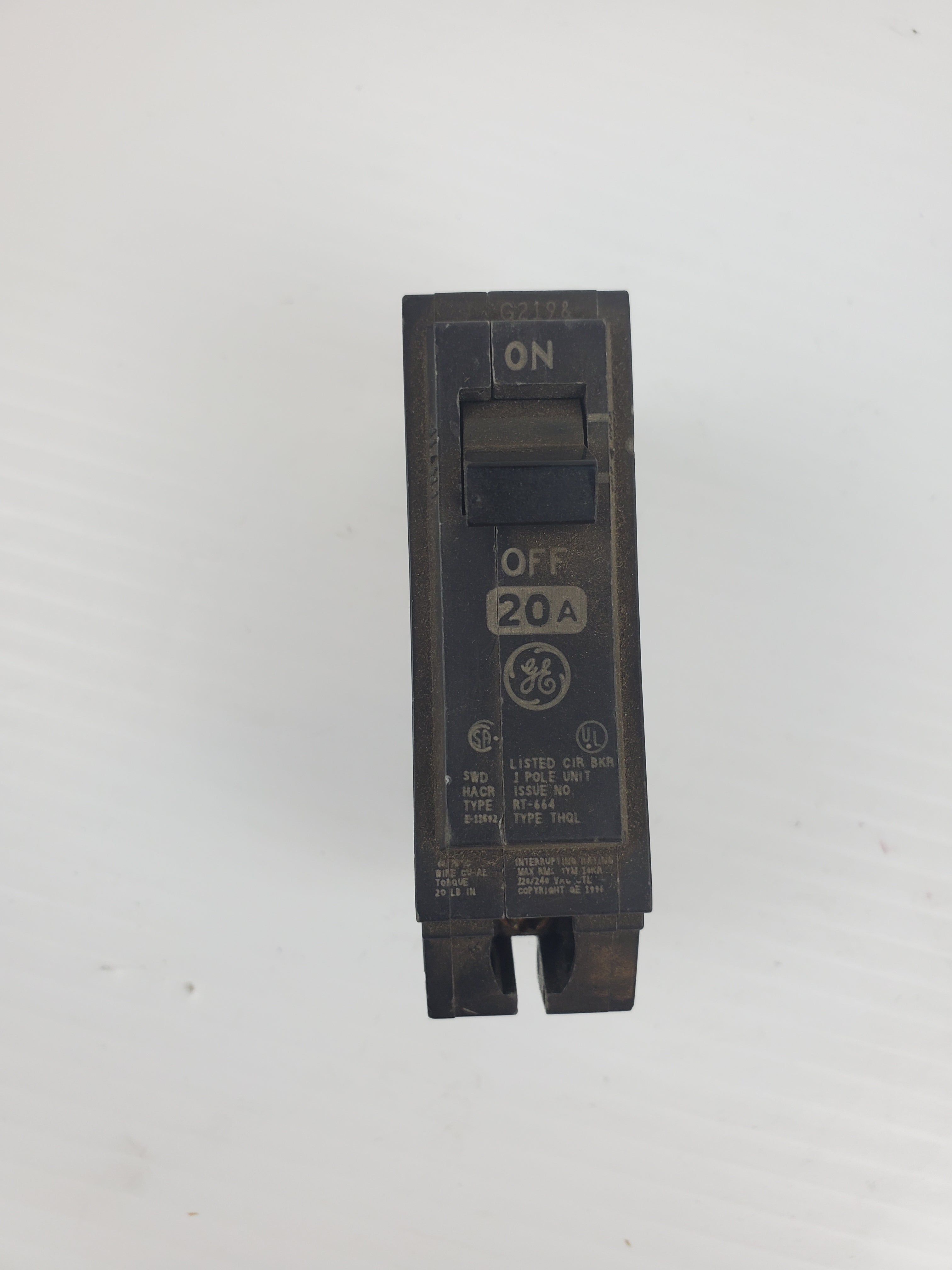 GE RT-664 Circuit Breaker Single Pole 20 Amp G219&