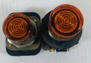 Illuminated Amber Push Button Switch (Lot of 2)