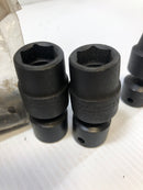 Proto Swivel Socket Set of Four Three J7479P 3/4" and One 7475P 1/2"