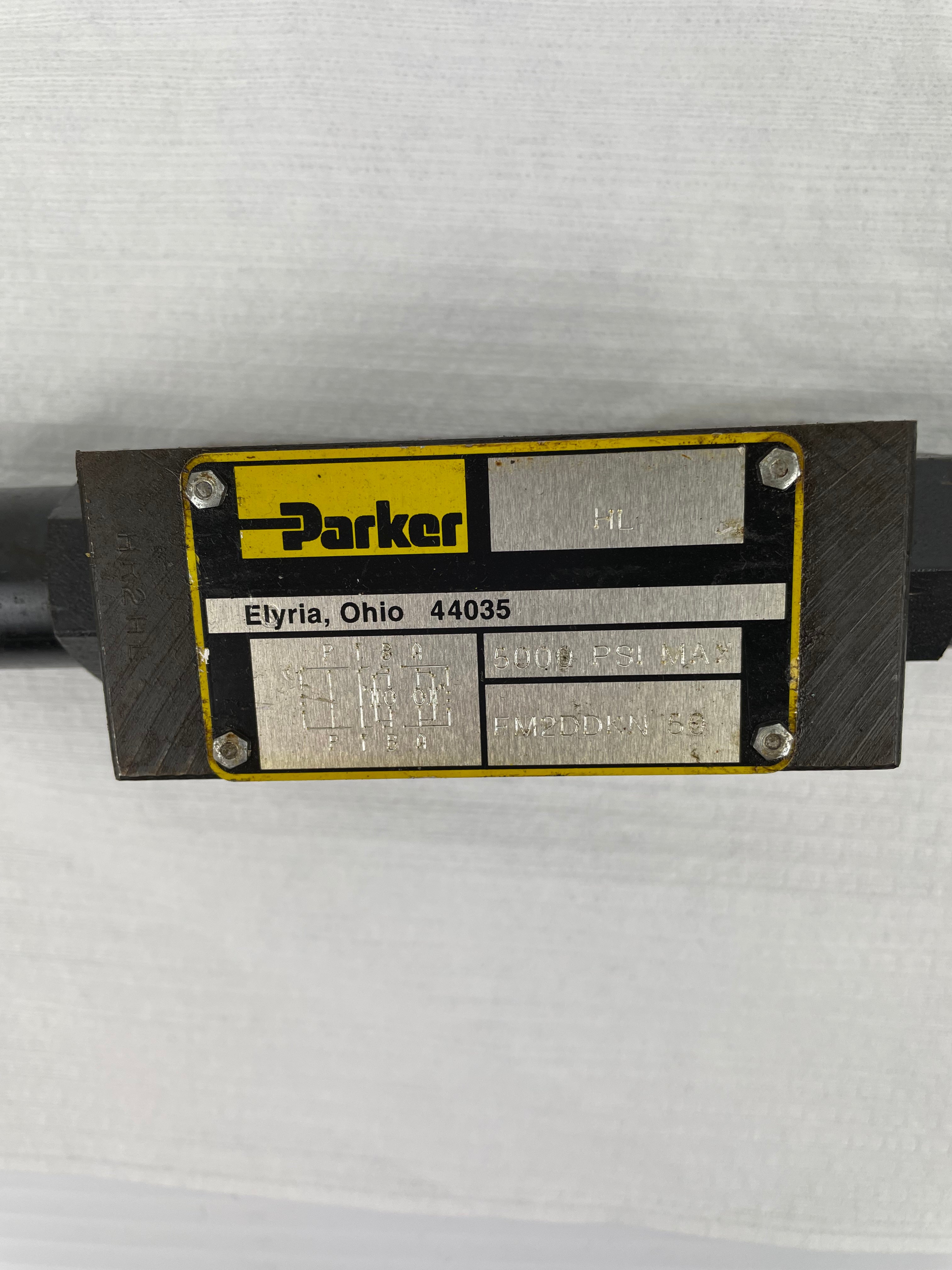 Parker FM2DDKN 50 HL Hydraulic Pressure Control Valve 5000 PSI Max