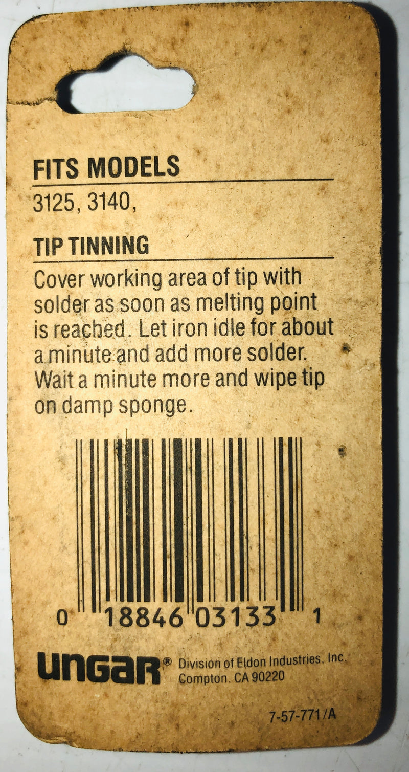 Ungar Soldering Iron Thread On Tip 1/4" Long Taper Chisel 3133