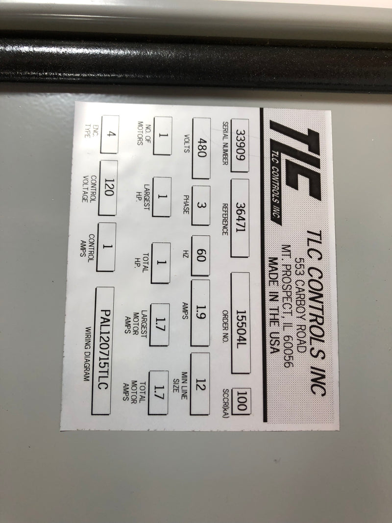 TLC Controls PAL120715TLC Hammond Manufacturing Electrical Cabinet 1414N4PHO6