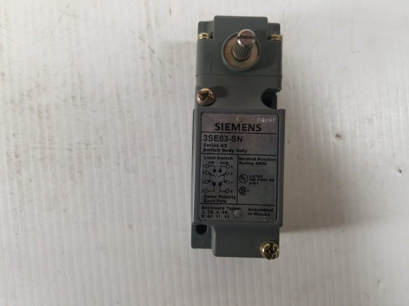 Siemens A2 Limit Switch 3SE03-SN 3SE03-RB 3SE03-DN1