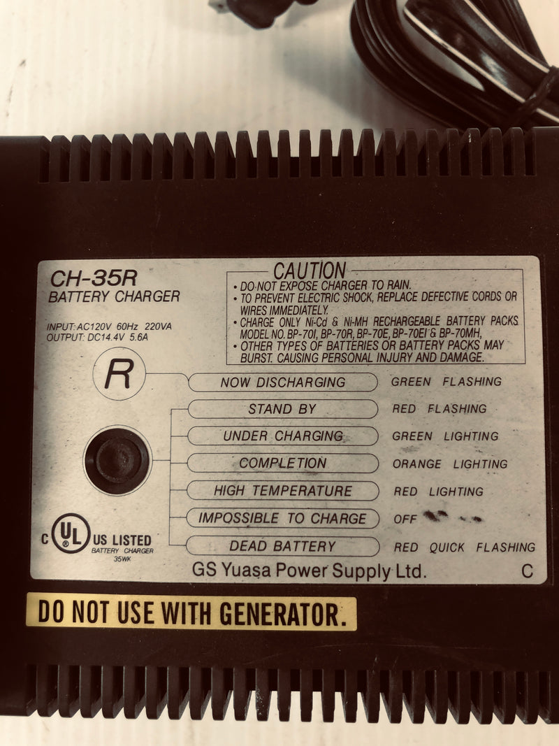 Battery Charger CH-35R GS Yuasa Power Supply Ltd. (Huskie)