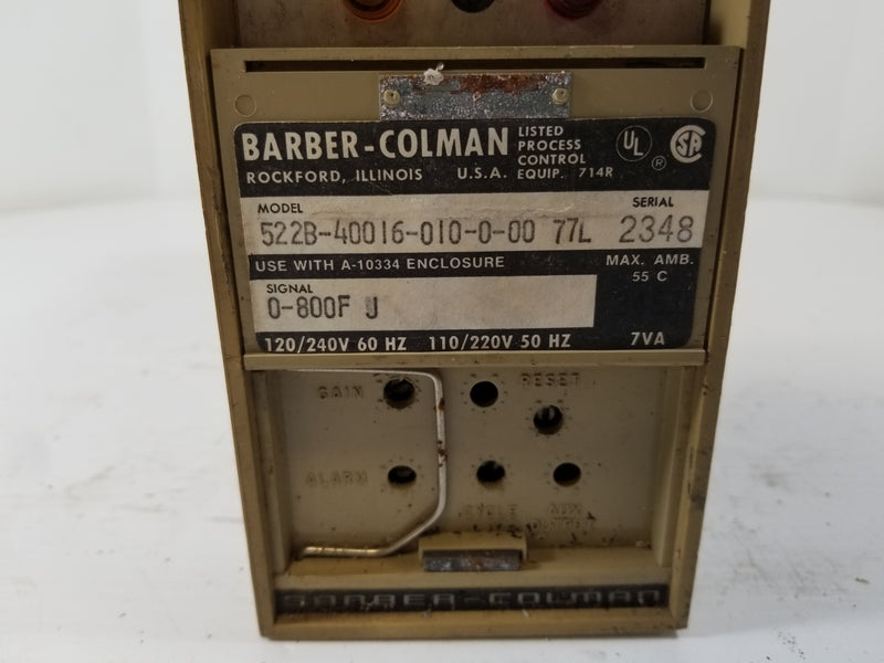 Barber Colman 522B-40016-010-0-00 77L Solid State Controller
