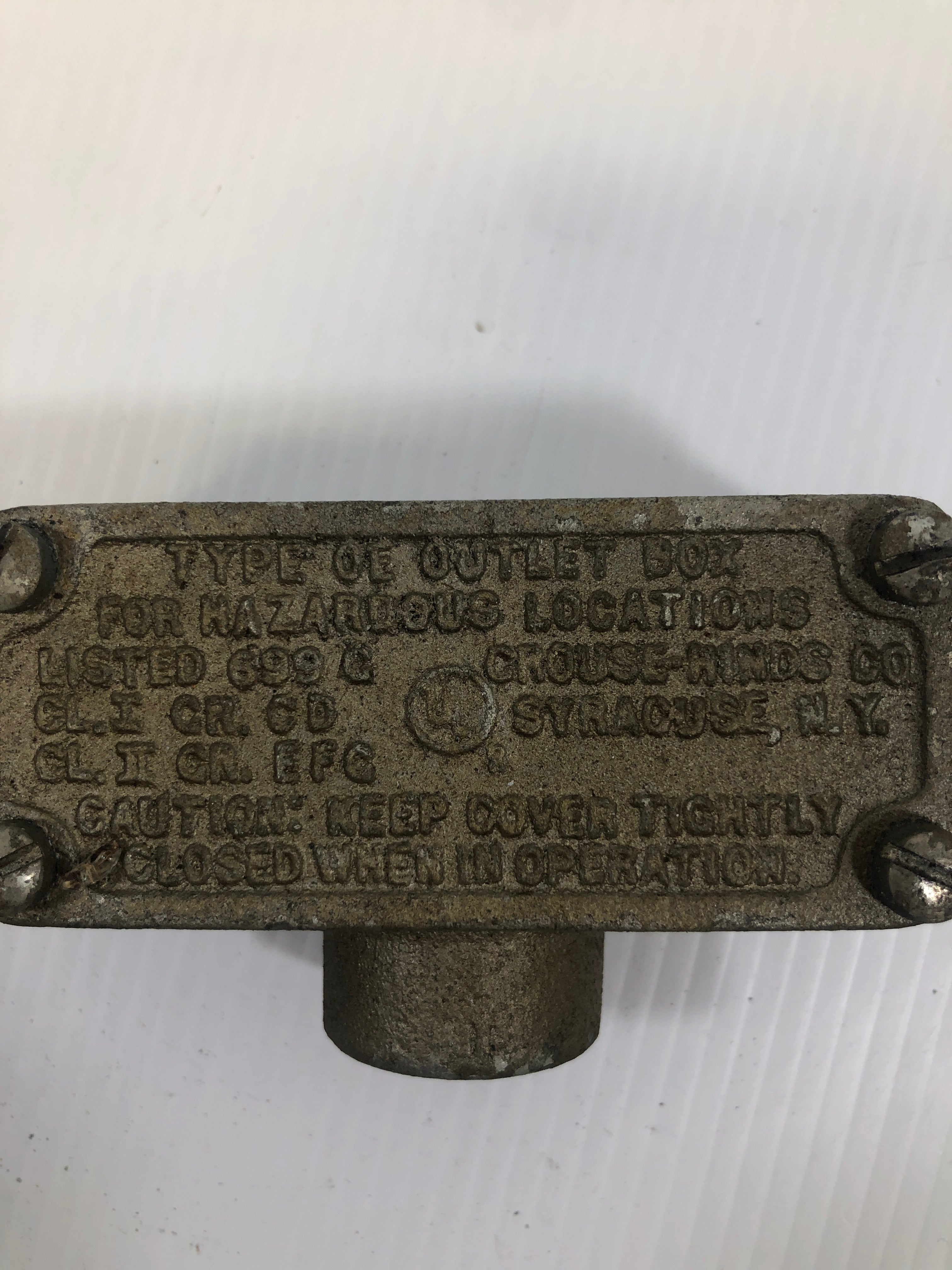 Crouse-Hinds Type OE Condulet Outlet Box for Hazaedous Locations 3/4"