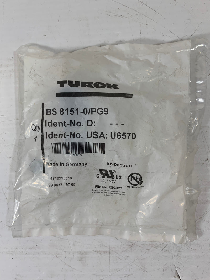 Turck Connector BS 8151-0/PG9