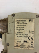 Fuji Electric CP32FS-3K Circuit Protector 3A 50/60 Hz 2P CP32F-S003