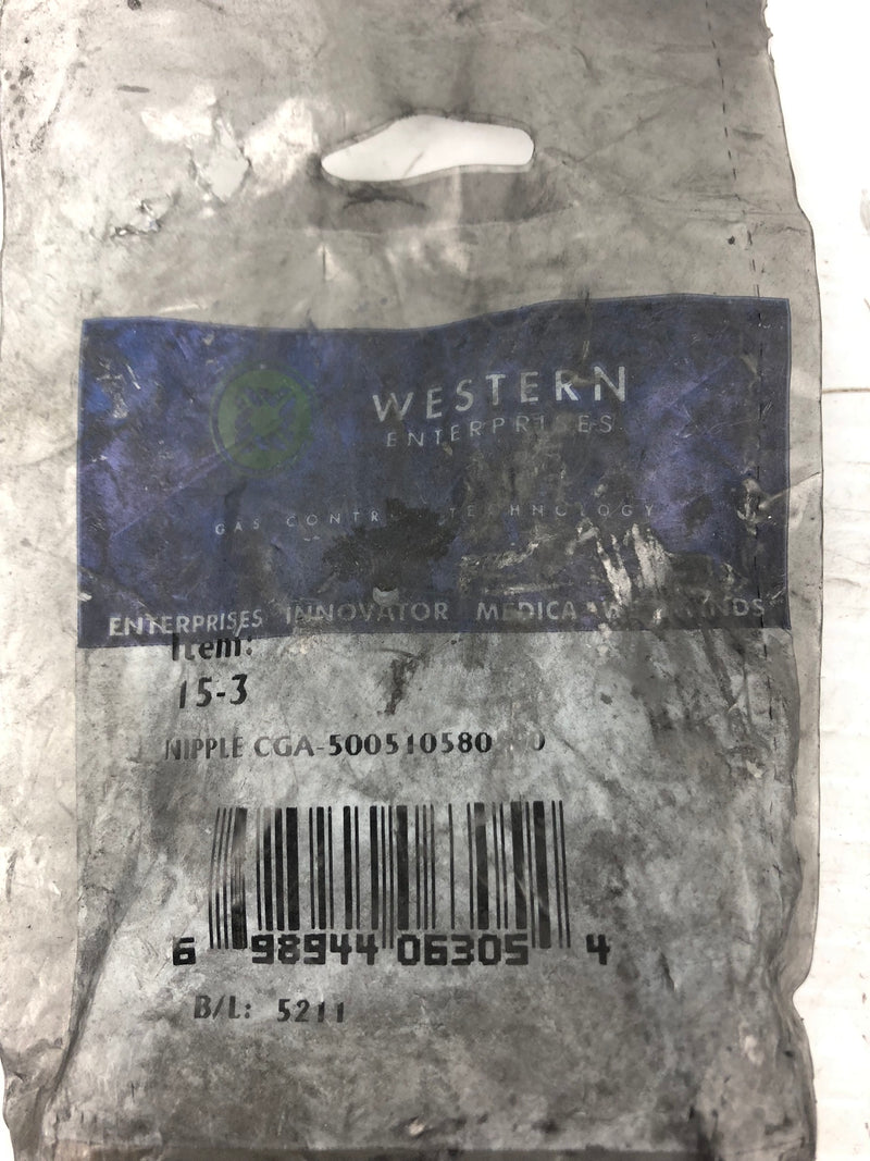 Western Enterprises 15-3 Nipple CGA-500510580590