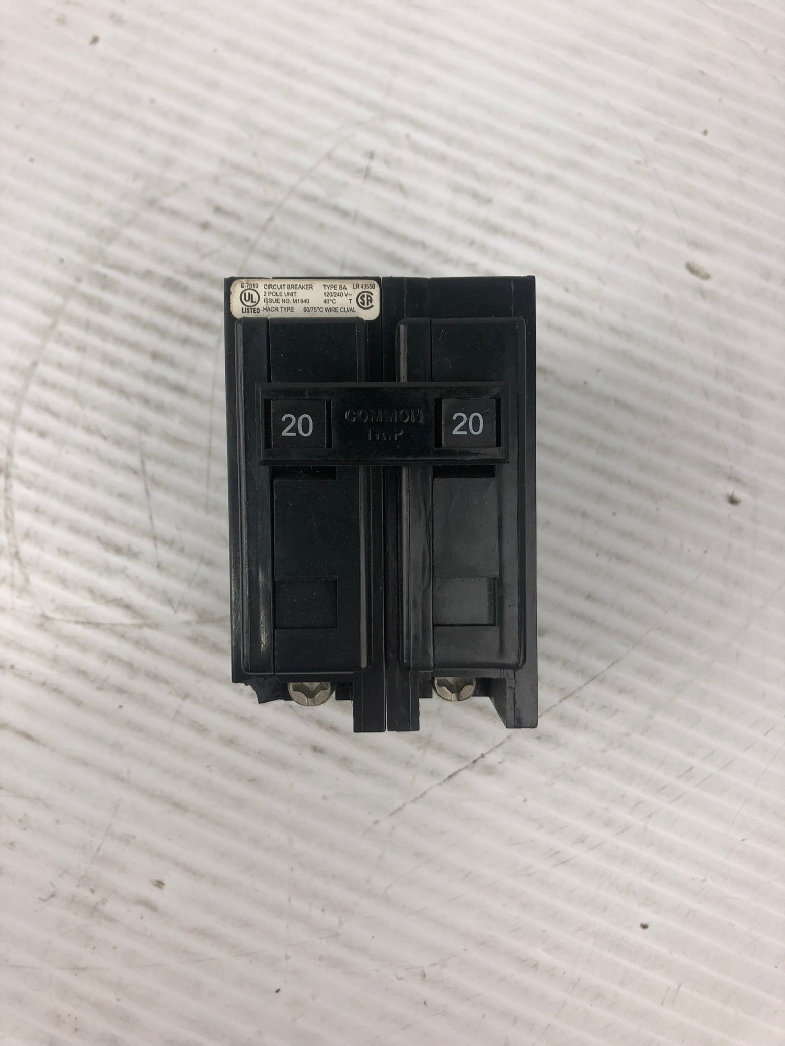 Cutler-Hammer M1640 2-Pole 20A Circuit Breaker