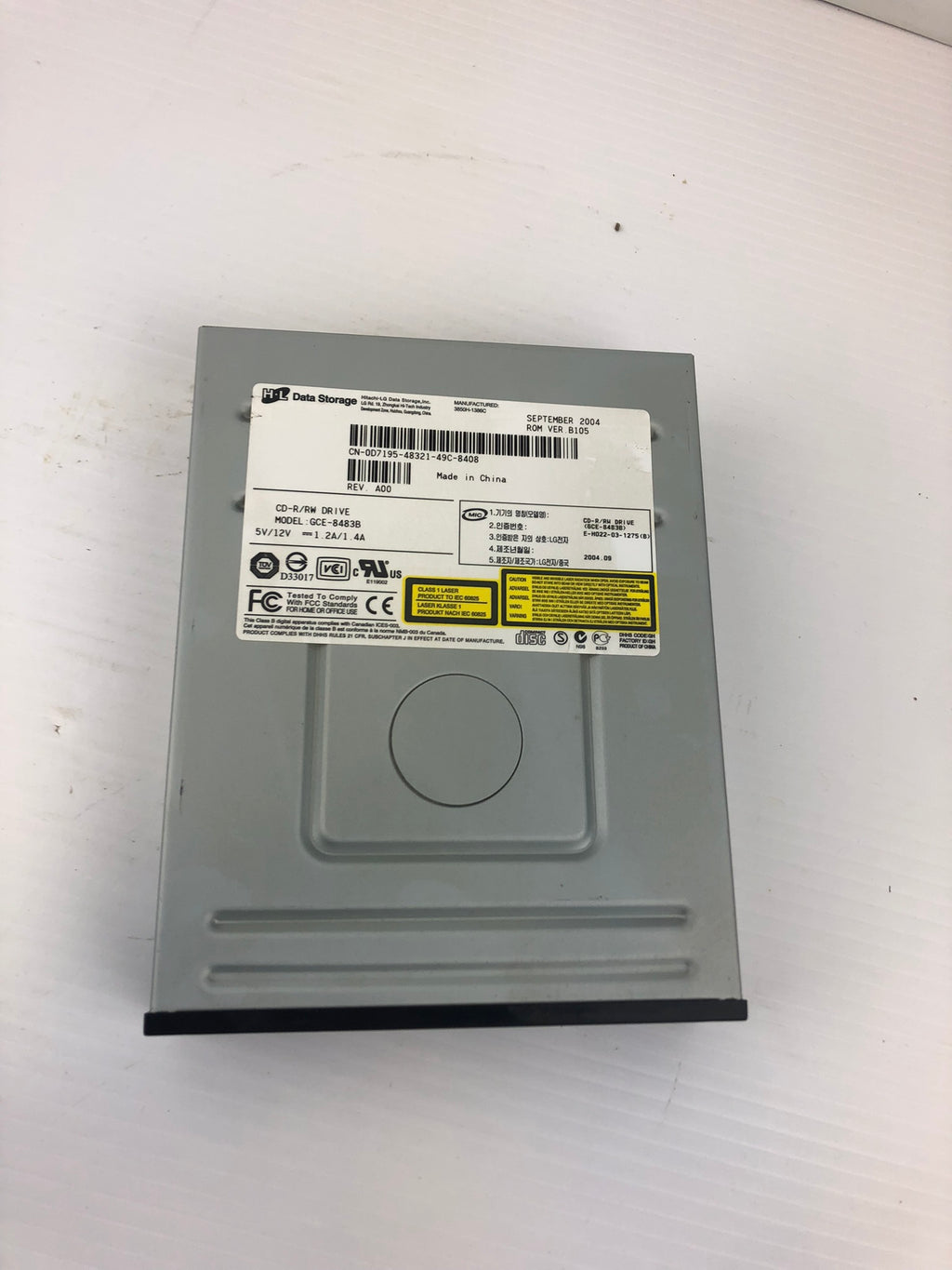 Lgg Cd R Hitachi-LG GCE-8483B CD-R/RW Drive Rev A00 5V/12V