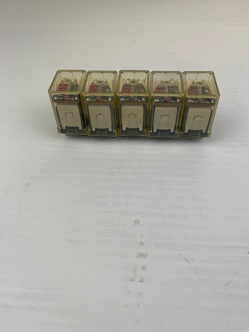 Matsushita HC4-HL-AC200V & HC4-HL-AC120V Relays (Lot of 5)