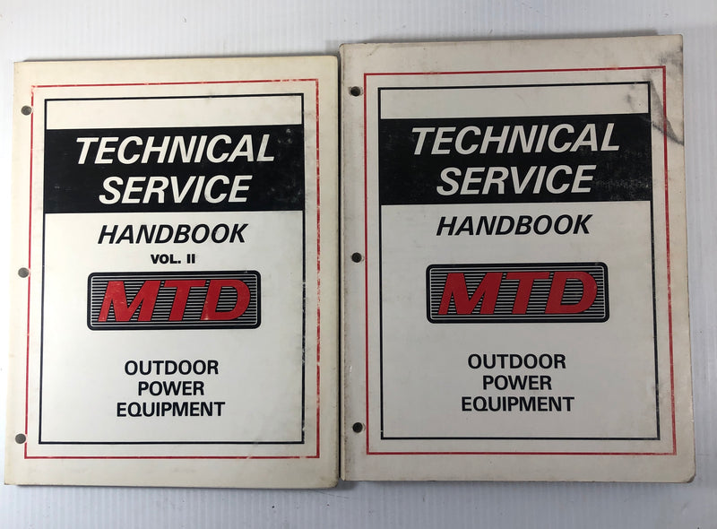 MTD Technical Service Handbooks Outdoor Power Equipment