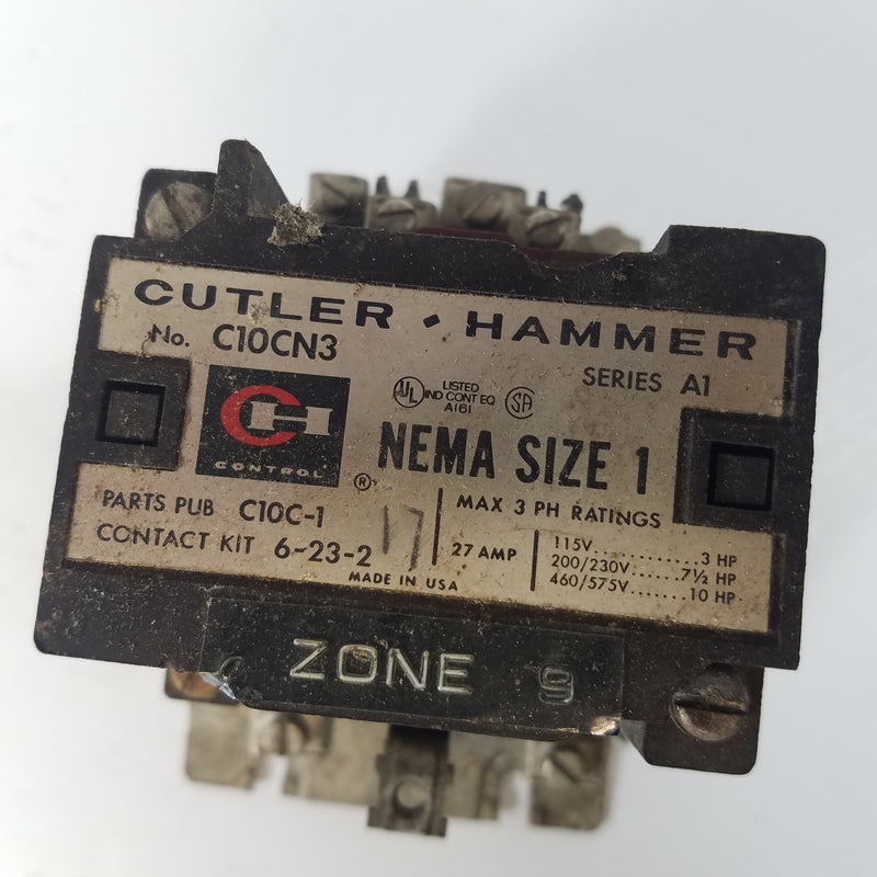 Cutler-Hammer C10CN3 Size 1 Contactor