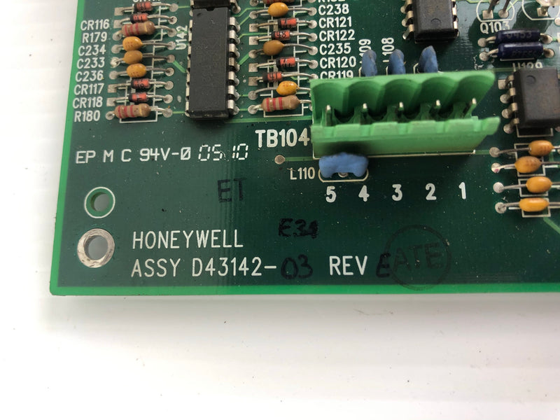 Honeywell Circuit Board Assembly D43142-03 Rev E Wintriss 9644102