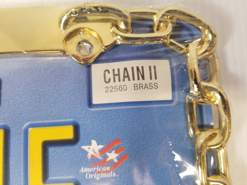 Cruiser 22560 License Plate Frame Chain II Brass