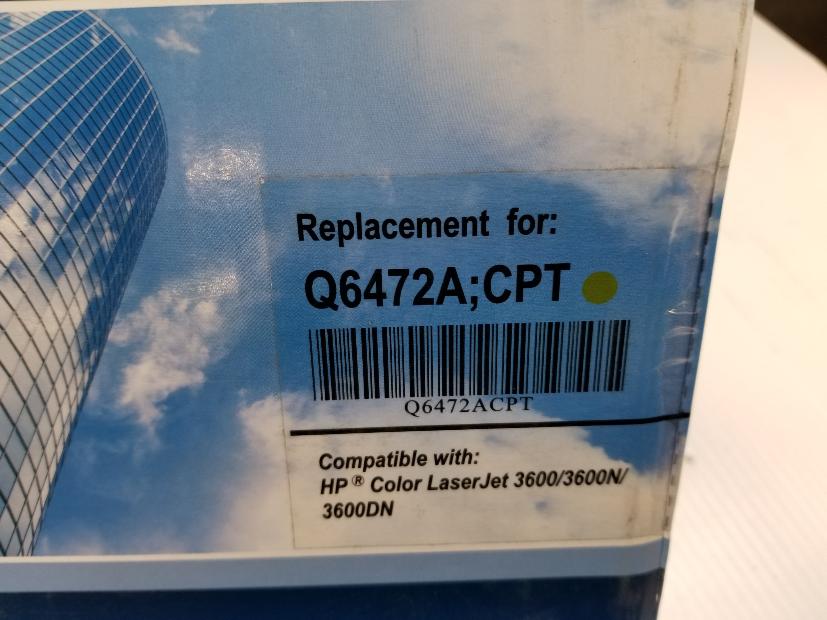 Hyperion Q6472ACPT Yellow Toner Cartridge Q6472A