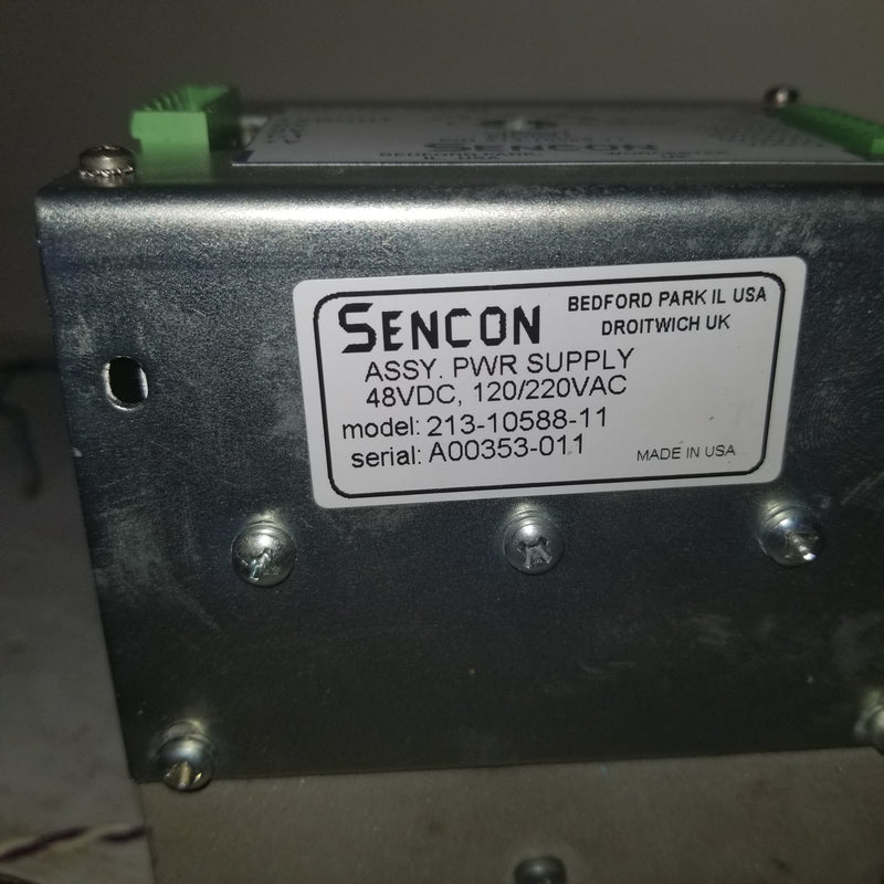 Sencon 213-10588-11 48VDC Power Supply Assembly