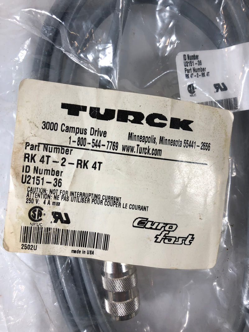 Turck RK 4T-2-RK 4T Cable U2151-36